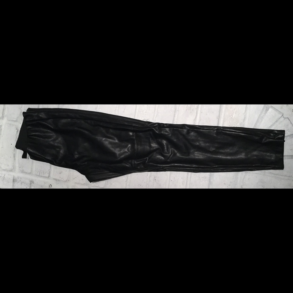 Faux leather pants